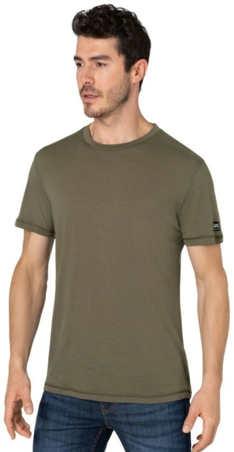 Clothing * | Essential Short Sleeves Super Natural Stone Grey