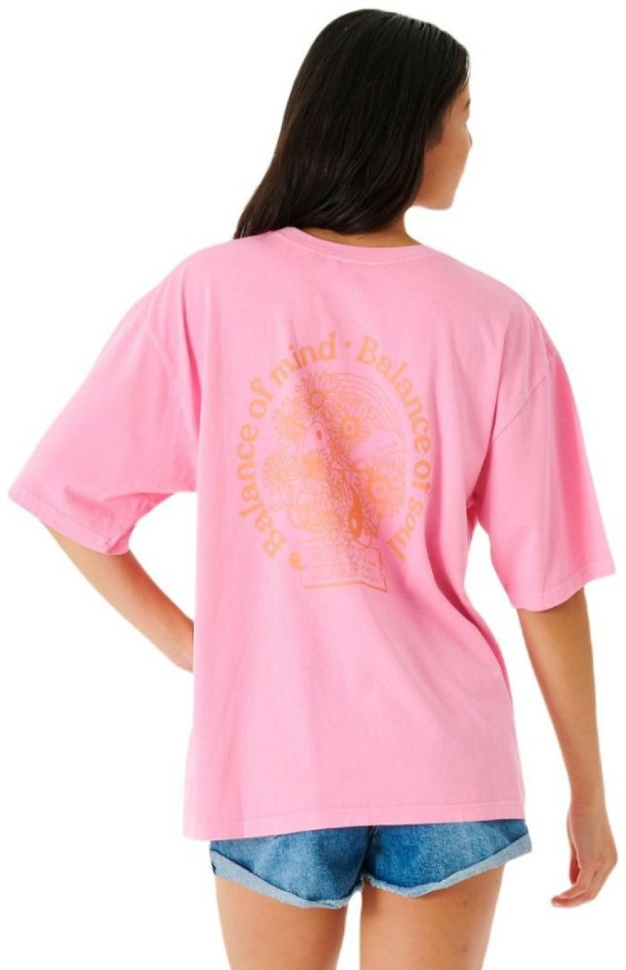 Clothing * | Balance Heritage Tee Women'S Rip Curl Light Pink