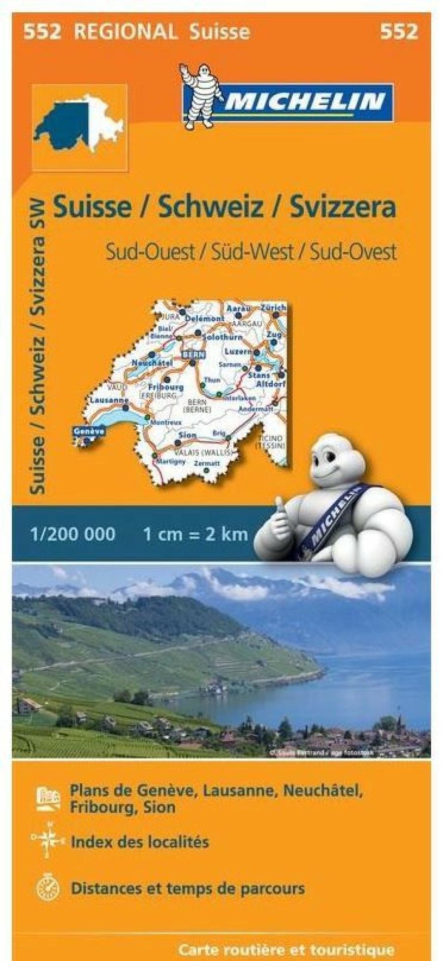 Books * | Road Map Geographical Map 552 Switzerland Zuid-West Michelin