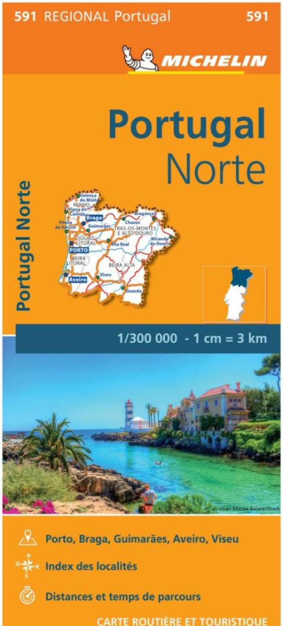 Books * | Road Map Geographical Map 591 Portugal North Michelin