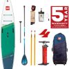 Canoe & Water * | 12'9 Voyager Msl Inflatable Sup + Hybrid Tough Paddle White-Green-Dark Blue Red Paddle Co