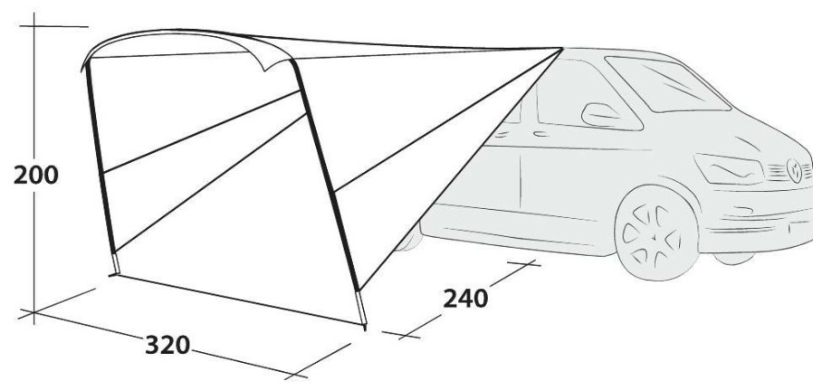 Equipment * | Touring Canopy Grey Outwell