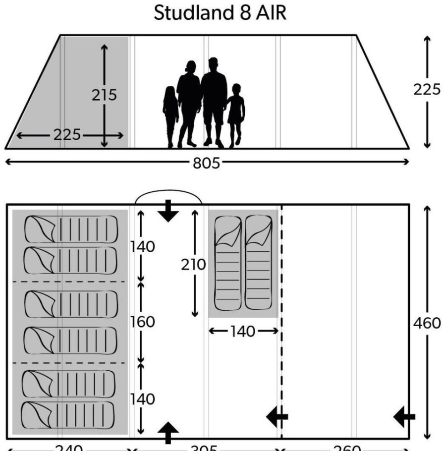 Equipment * | Studland 8 Classic Air Kampa