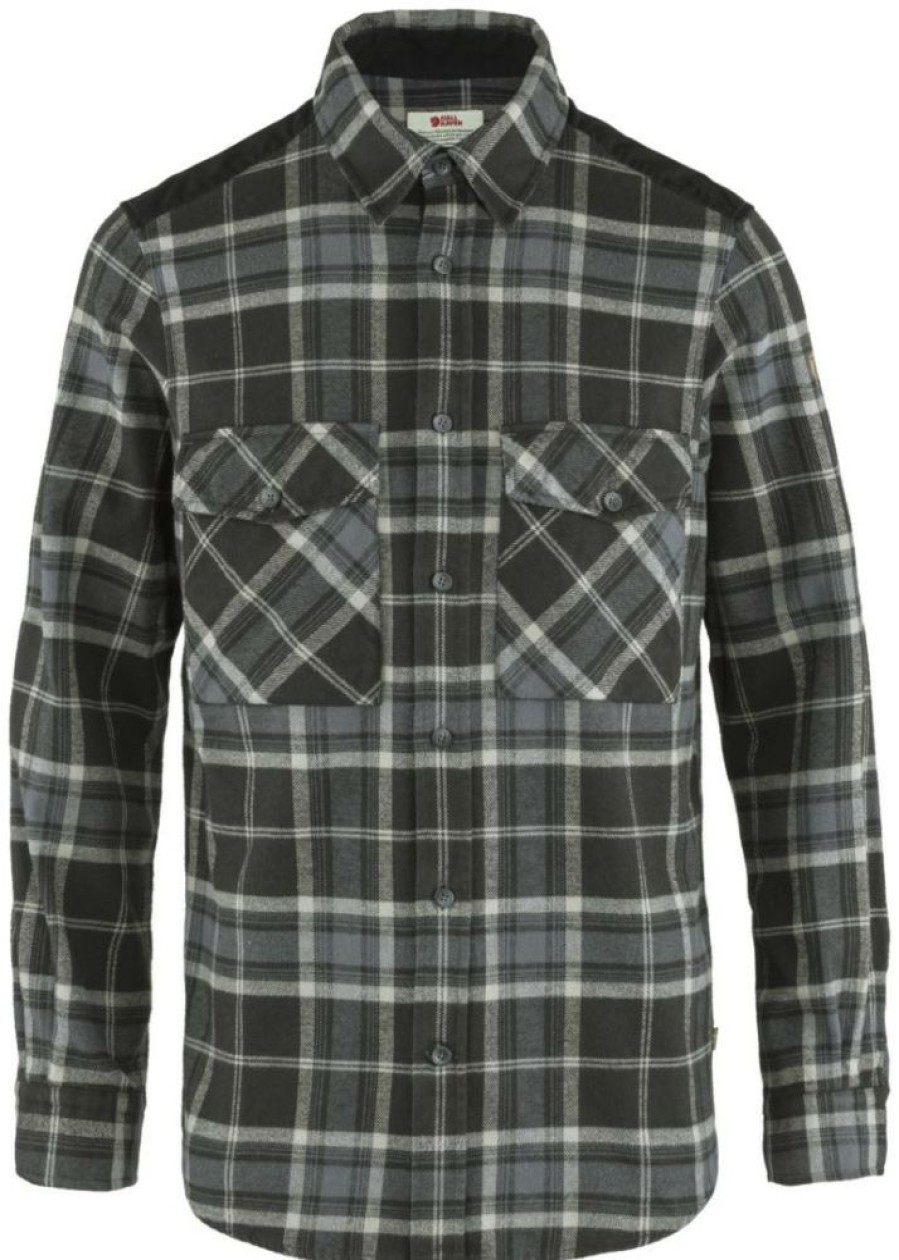 Clothing * | Ovik Twill Shirt Fjallraven Black-Fog