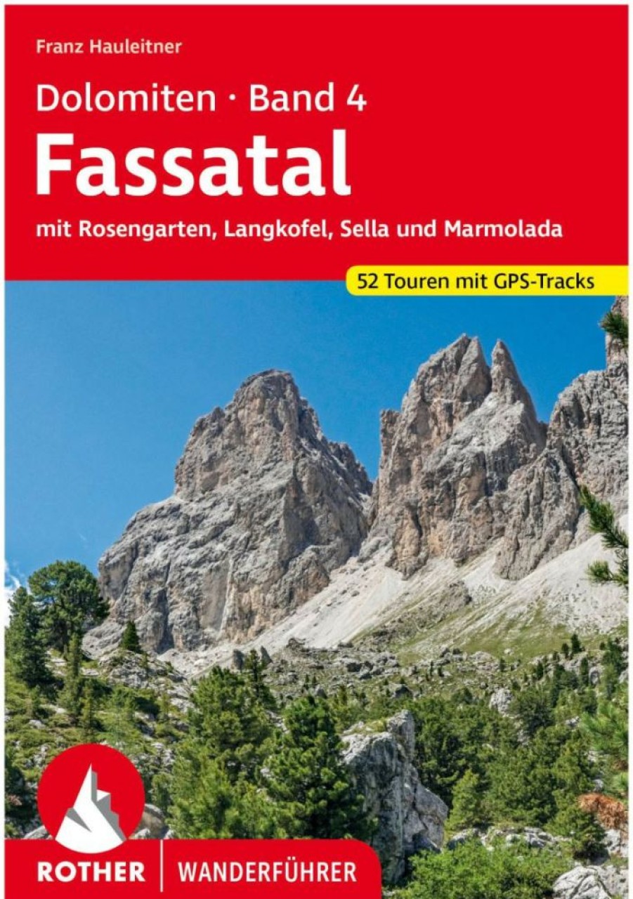 Books * | Dolomites 4 Fassatal, Marmolada, Rosengarten Walking Guide 54T Rother