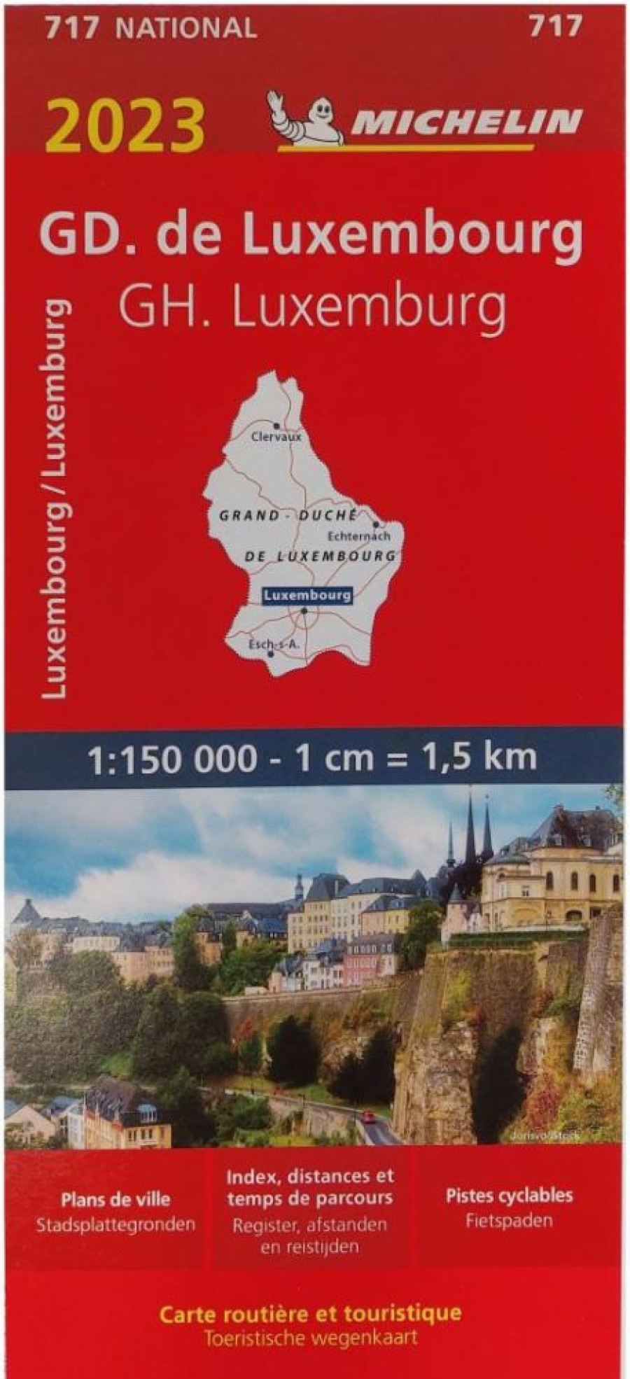 Books * | Road Map Geographical Map 717 Luxembourg 2023 Michelin