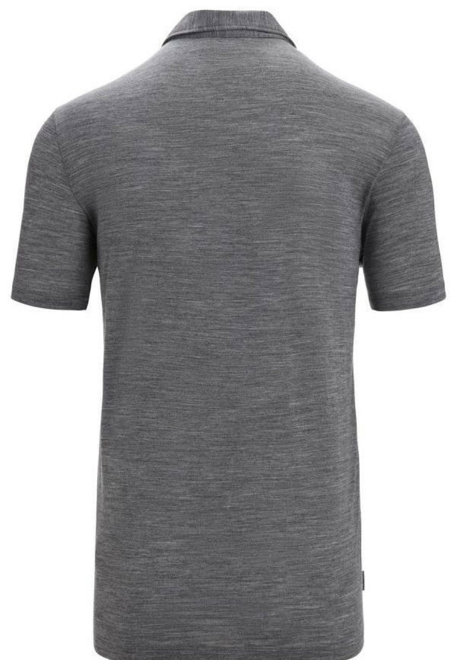 Clothing * | Drayden Short Sleeve Polo Icebreaker Gritstone Heather 0041