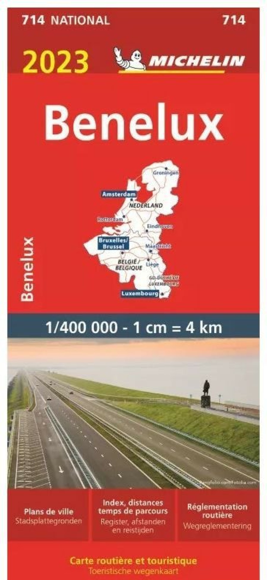 Books * | Road Map Geographical Map 714 Benelux 2023 Michelin