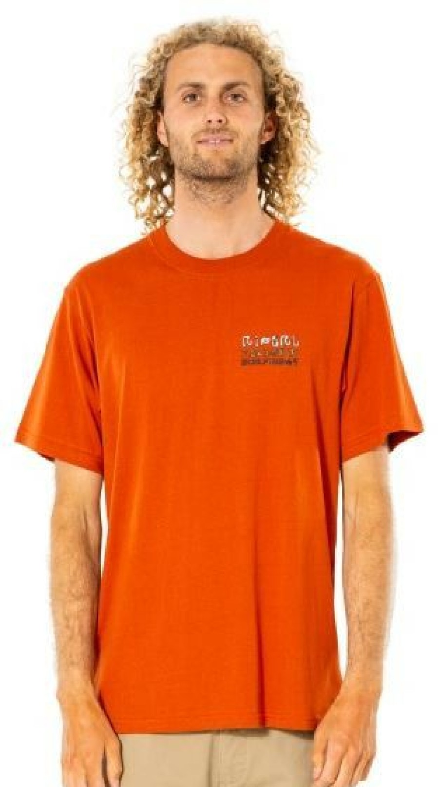 Clothing * | Solid Rock Stacked Tee Rip Curl Dusted Earth